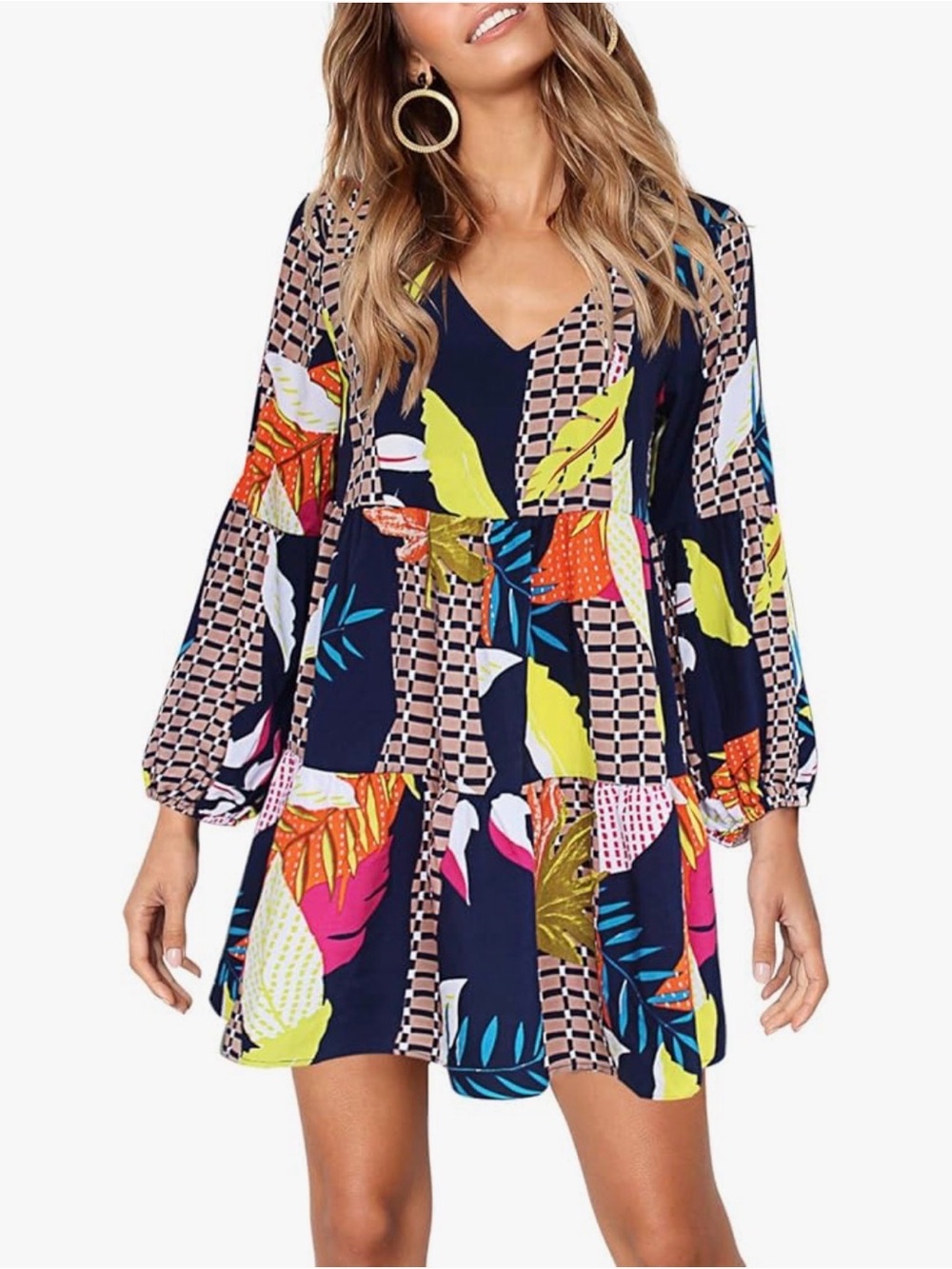 Colorful Boho Swing Dress